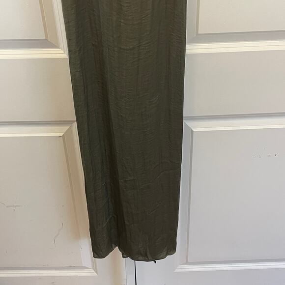 Zara Racerback Maxi Dress - Women Size M - Olive Green - Picture 3 of 7